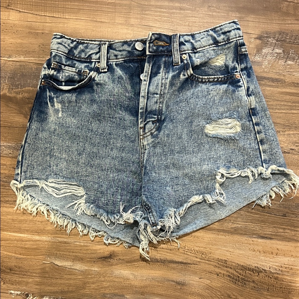 Wild Fable Blue Distressed Jean Shorts